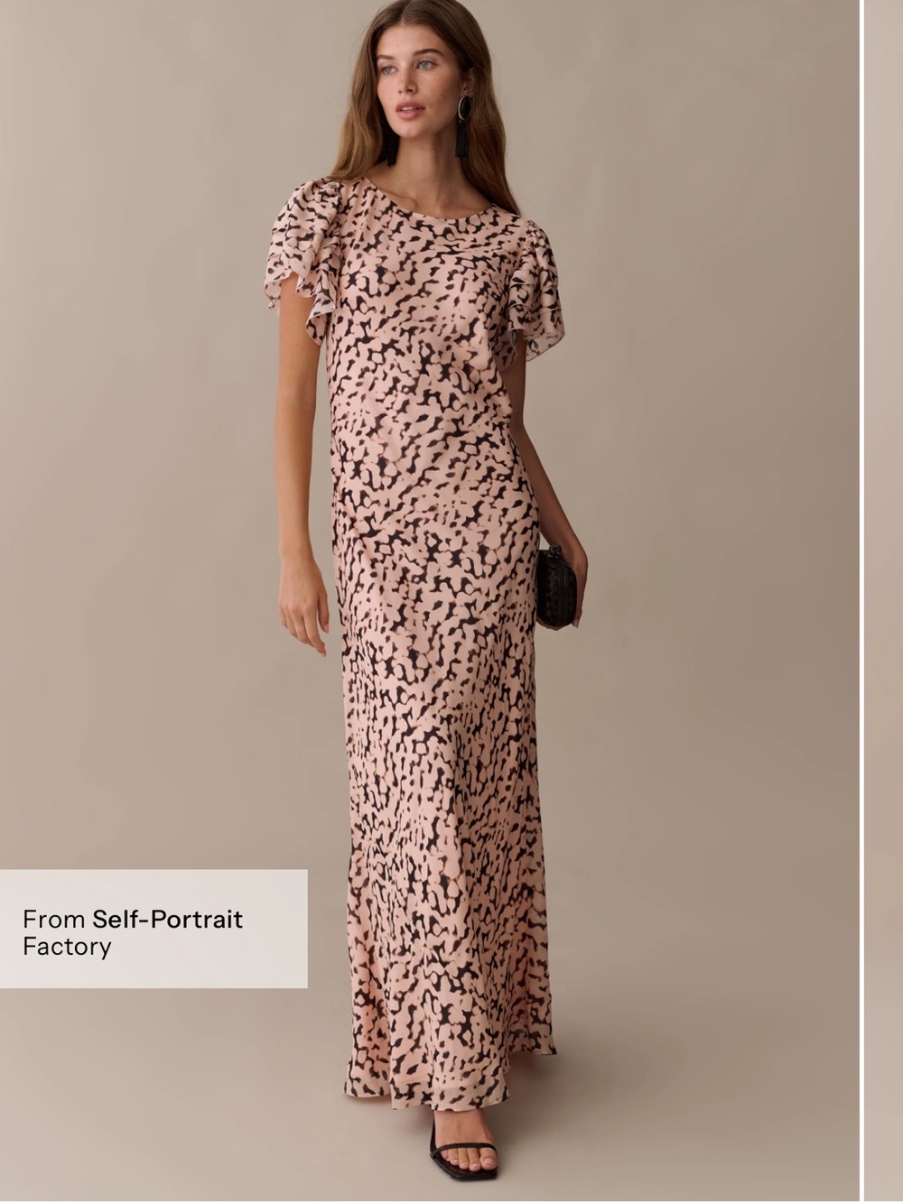 NWT Opt Few Moda Leonor Silk Maxi Dress in Abstract Animal. Sold out size!